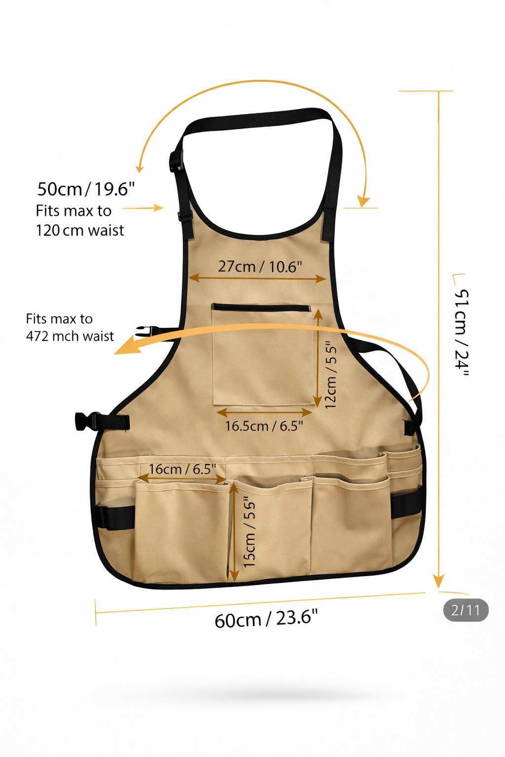 Sodo prijuostės su kišenėmis - Image 2